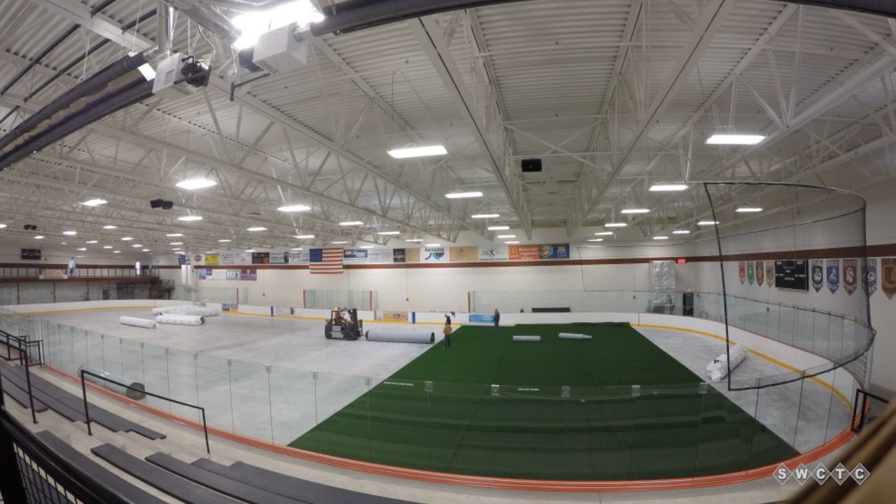 Cottage Grove Ice Arena West Rink Turf Install Youtube