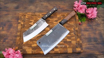 DAO PHÚC SEN,  CẶP DAO CHẶT GÀ THÁI LỌC  XỊN XÒ _ HÀNG CHUẨN CỦA HTX DAO PHÚC SEN