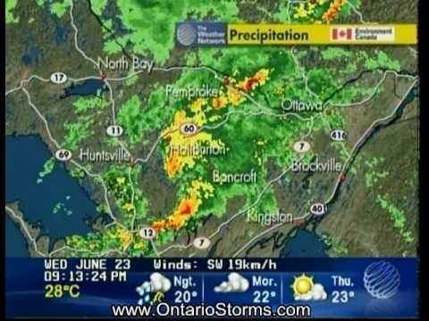 Tornado goes through Midland, Ontario (Weather Network clip) - YouTube