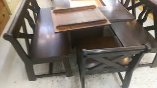 カリモク囲炉裏ダイニングコーナーベンチセット