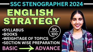 ENGLISH STRATEGY FOR SSC STENOGRAPHER 2024|Syllabus| BOOK 📚| Topic Wise Weightage🎯 #sscstenographer