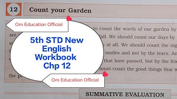 5th STD English Workbook Chp 12 Count Your Garden @OmEducationOfficial