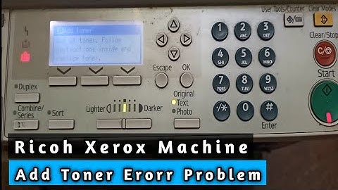 Ricoh Xerox machine Add Toner Error problem  || Solve Problem only 2 minutes || रिकोह मशीन ऐड टोनर
