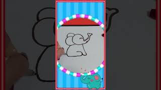 Как нарисовать СЛОНА Elephant easy draw technique #shorts #elephant #слоны #drawing #sketch #как