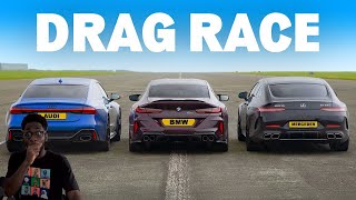 REACTING TO DRAG RACE: RS7 Performance v BMW M8 v AMG GT63