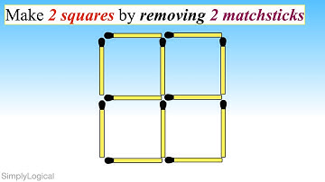Can you Remove Just Two Matchsticks so that only Two Squares remain ? || Matchstick Puzzles