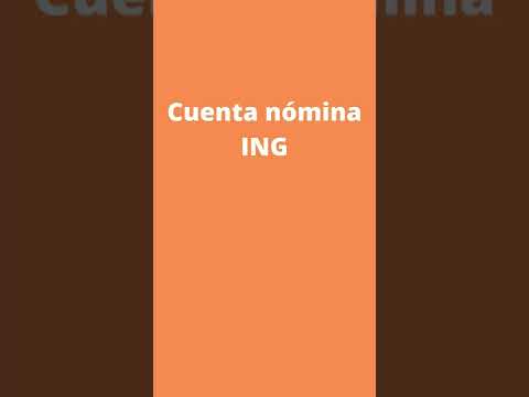 Cuenta nómina ING