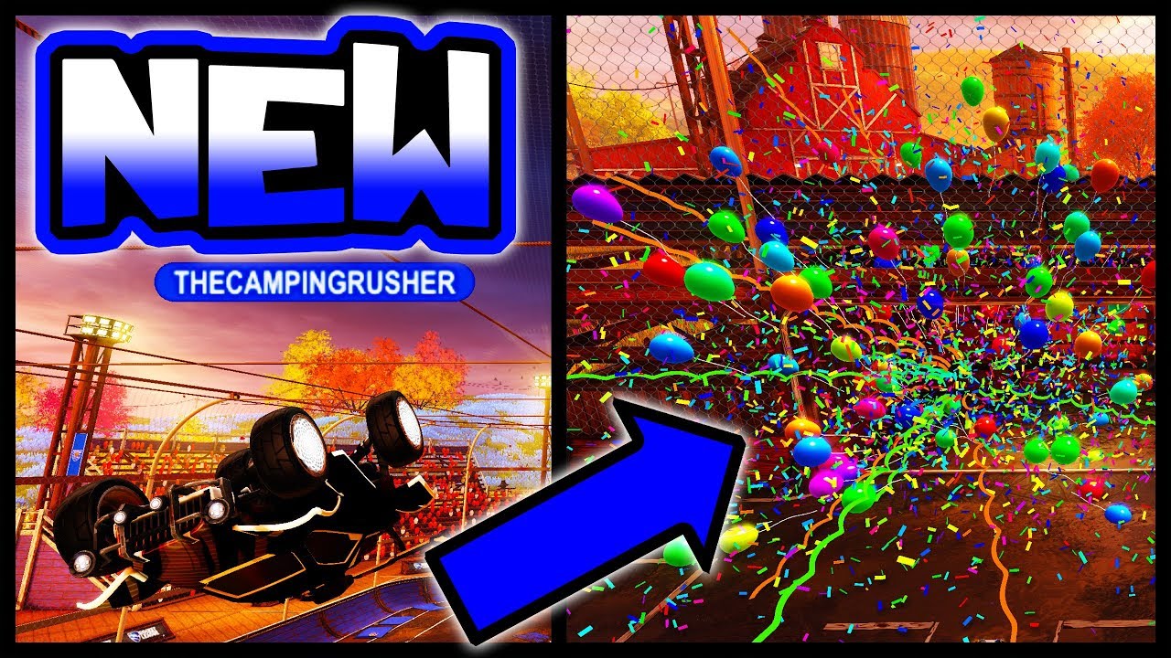 USING NEW "PARTY TIME" BLACK MARKET!! ( Farmstead Map in Rocket League )