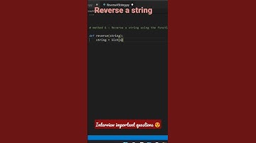 Reverse a string using Function call in python ||💕 Interview Important questions #short #shorts 😍
