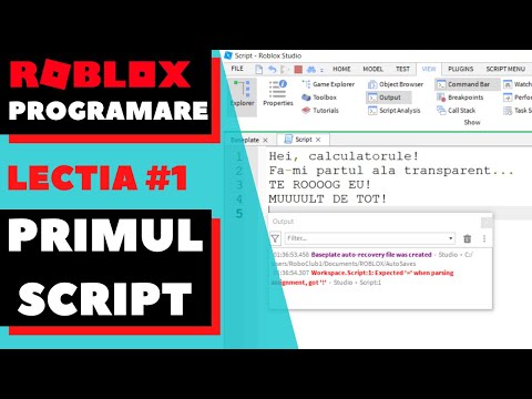 Roblox Programare - Lectia #1 - Primul tau script
