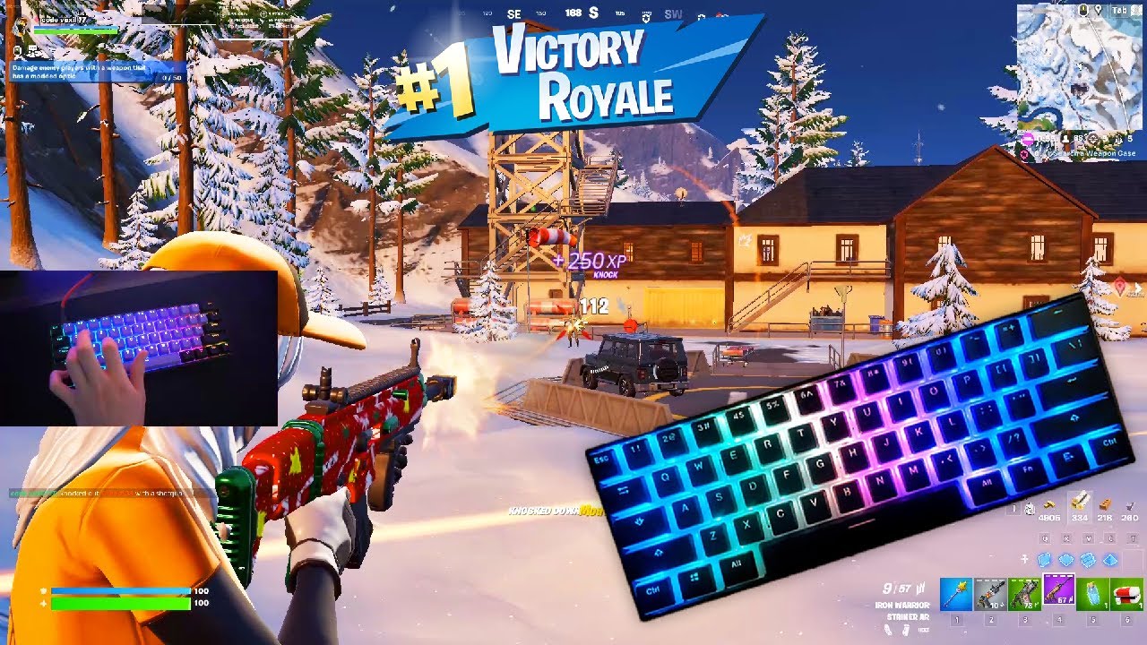 [2 HOUR] Chill😴Fortnite Keyboard & Mouse Sounds ASMR Smooth 4K🎄