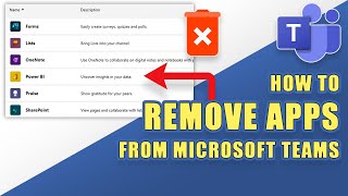 [HOW-TO]  Easily REMOVE APPS from Microsoft TEAMS