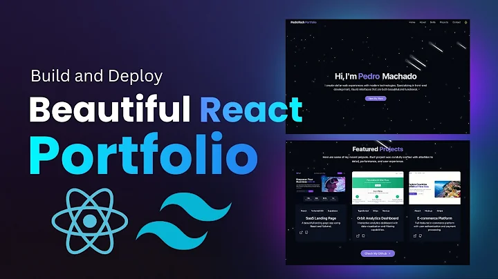 Build And Deploy a Modern Personal Portfolio with ReactJS and TailwindCSS | React Beginner Tutorial