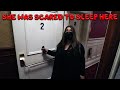 SHE WAS SCARED TO SLEEP IN THIS HAUNTED HOTEL!