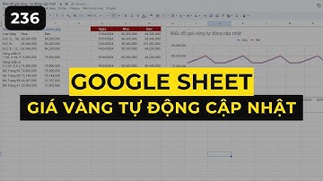 Hướng dẫn tạo biểu đồ giá VÀNG SJC tự động cập nhật trên Google Sheets
