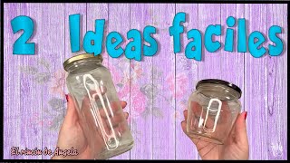 2 IDEAS para reciclar botes de cristal MUY FACIL♻️DIY manualidades y reciclaje