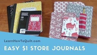 Fast, EASY, Inexpensive Dollar Store Notebook Covers