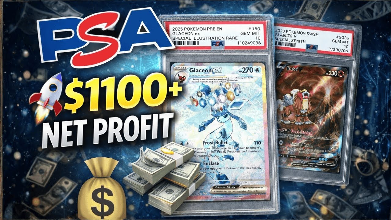 Our BEST Pokémon PSA Reveal Ever 😳 +$1,100 ROI