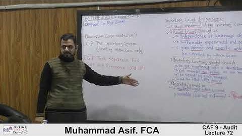 CAF 9  Audit and Assurance  Lecture #72  By Muhammad Asif