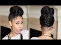 Fab French Braided Bun Updo [On Natural Hair]