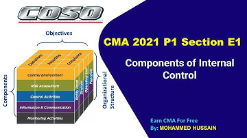 CMA 2021 P1 Section E1 4. Components of Internal Control