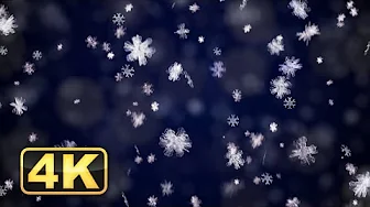 4K Calming Snowing for Meditation. Winter Screensaver for Relaxing.