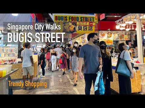 Bugis Street shopping - Singapore City Walks [4K]