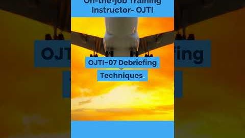 ATC On the job Training Instructor - OJTI