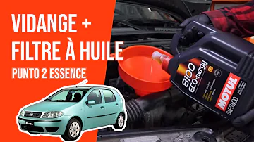 Combien de litres d'huile pour la vidange de ma Fiat Punto ?