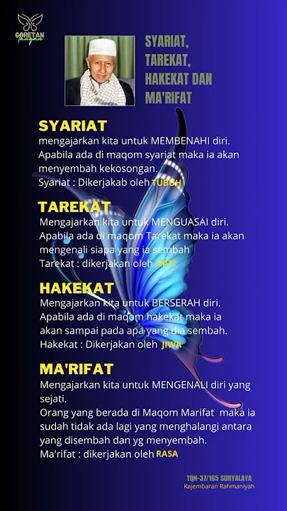 Syariat - Tarekat - Hakekat - Ma'rifat