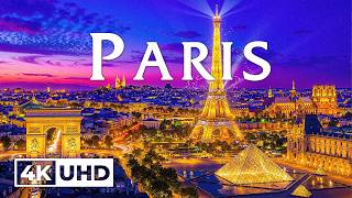 Paris 4K Nighttime Ambience | Romantic Streets, Glowing Skyline &amp; Soothing Piano Melodies 🇫🇷✨