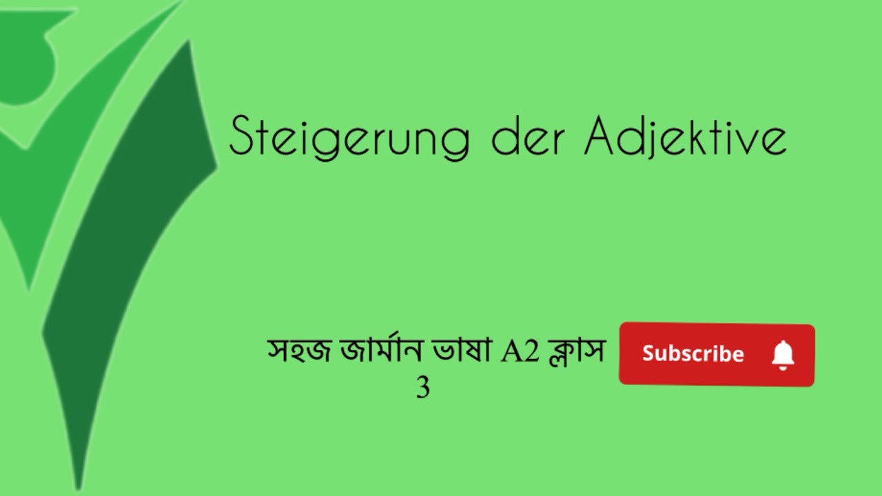 German A2 #STEIGERUNG der Adjektive #adjektive - YouTube