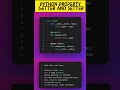 python property getter and setter