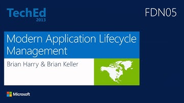 TechEd North America 2013 Modern Application Lifecycle Management