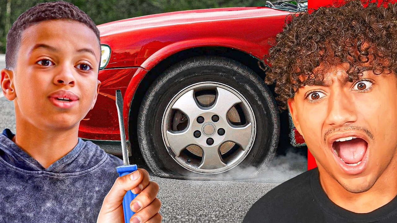 KID POPS TIRE TO SKIP A TEST!!
