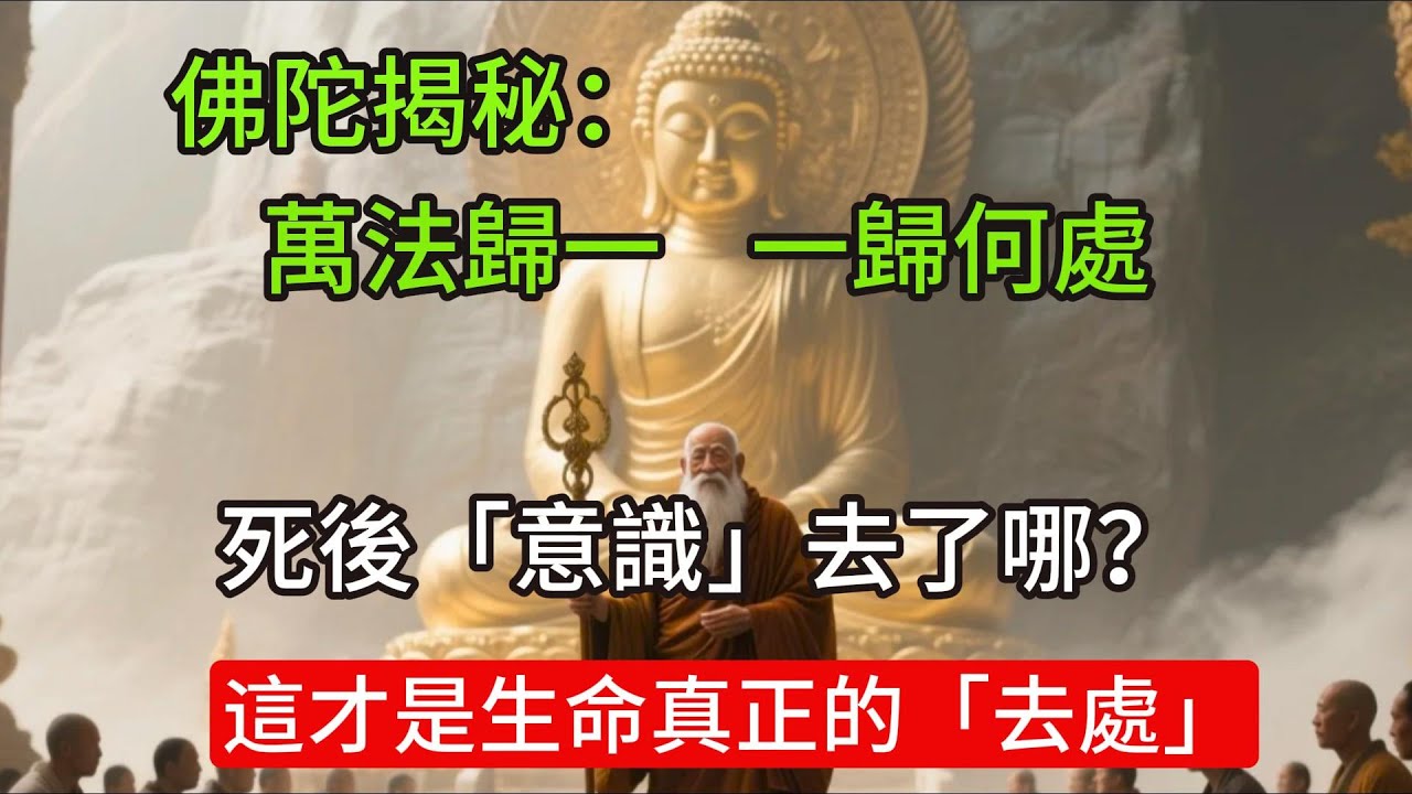 佛陀揭秘：萬法歸一，一歸何處，死後「意識」去了哪？這才是生命真正的「去處」!佛教#信仰#修行|人生 |金剛經|南無阿彌陀佛#大悲咒#修行#大悲咒#智慧#哲學#因果#冥想#达摩