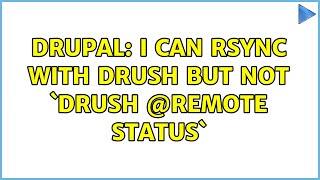 Drupal: I can rsync with drush but not `drush @remote status`