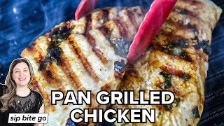 Easy Pan Grilled Chicken On Stove (Indoors Grill Pan Recipe)