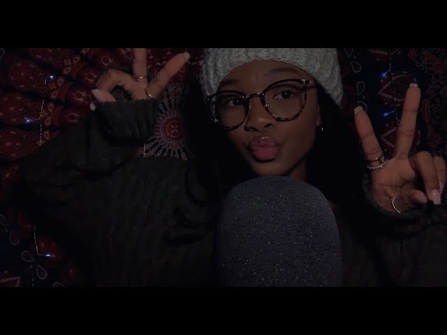 ASMR EAR TO EAR inaudible and unintelligible whispering + hand movements (super tingly!!)