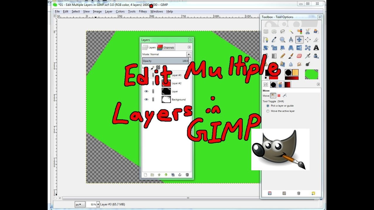 Edit Multiple Layers In GIMP Photoshop YouTube Edit Multiple Layers In GIMP Photoshop YouTube