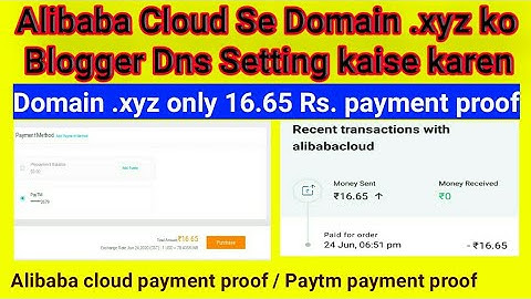 # Alibaba cloud se .xyz domain  blogger per DNS setting 25 June 2020#