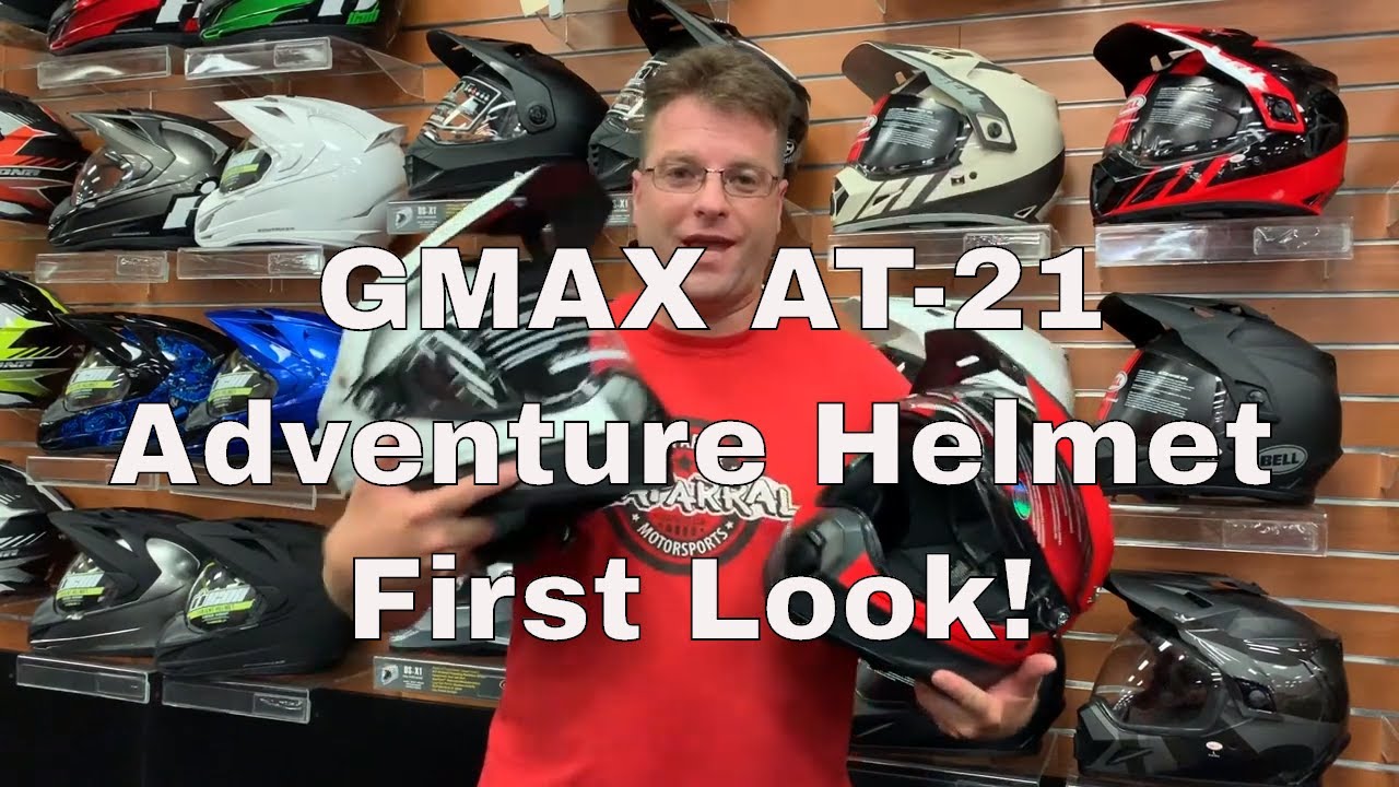 First Look! GMAX AT21 Dual Sport Adventure Helmet in Adult and Youth DOT + ECE MSRP: $169.95
