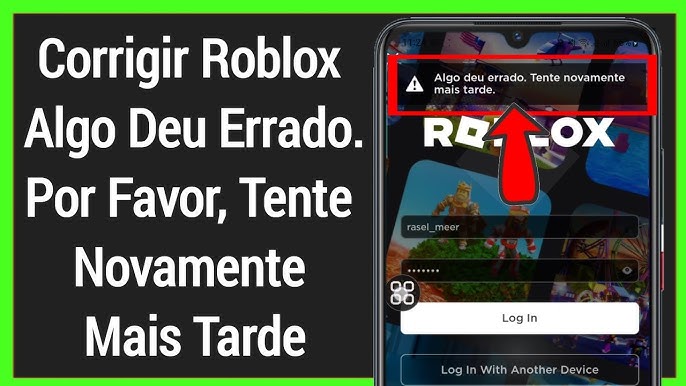 erro de login no roblox? Como Resolver! 