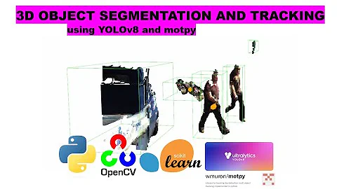 3D object segmentation and tracking using YOLOv8 and motpy