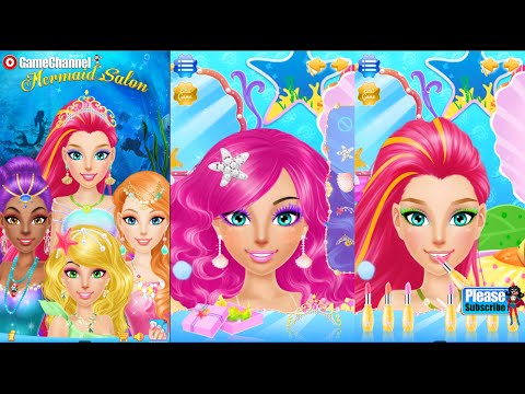 Mermaid Salon Magic Word SPA Dress-up Hair Style Eye Color And Put The Makeup On