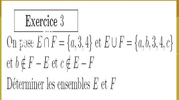 différence de deux ensembles exercice 03 1bac sm