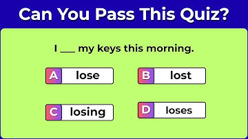 English Quiz | Irregular Verb Quiz | ESL Grammar Test | Past Tense & Past Participle Practice