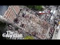 Turkey earthquake: drone shows buildings reduced to rubble in İzmir