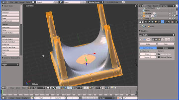 Blender 2.5 Making a Chair or Table Using the Box Model (Extruding and Using Subdivision) Part 1
