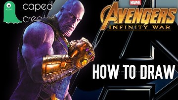 How to draw Thanos  (Avengers- Infinity War) video - Easy Step by Step Tutorial